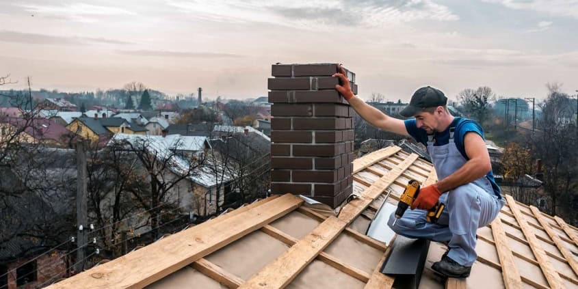 residential roofing_november2 roofer working on top of residential roof