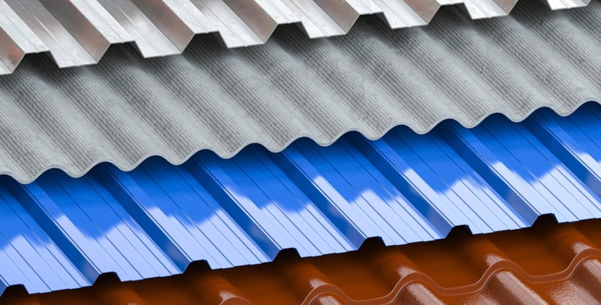 April Blog 1 Image Various metal and rubber roofing materials stacked on top of each other