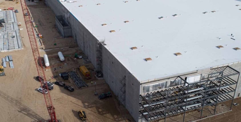 A Duro-Last roof on a commercial building