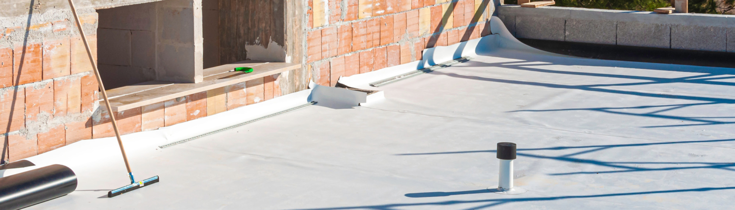 Tpo roof with tools A TPO roof with tools scattered