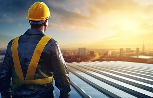 Inspection of a commercial roof