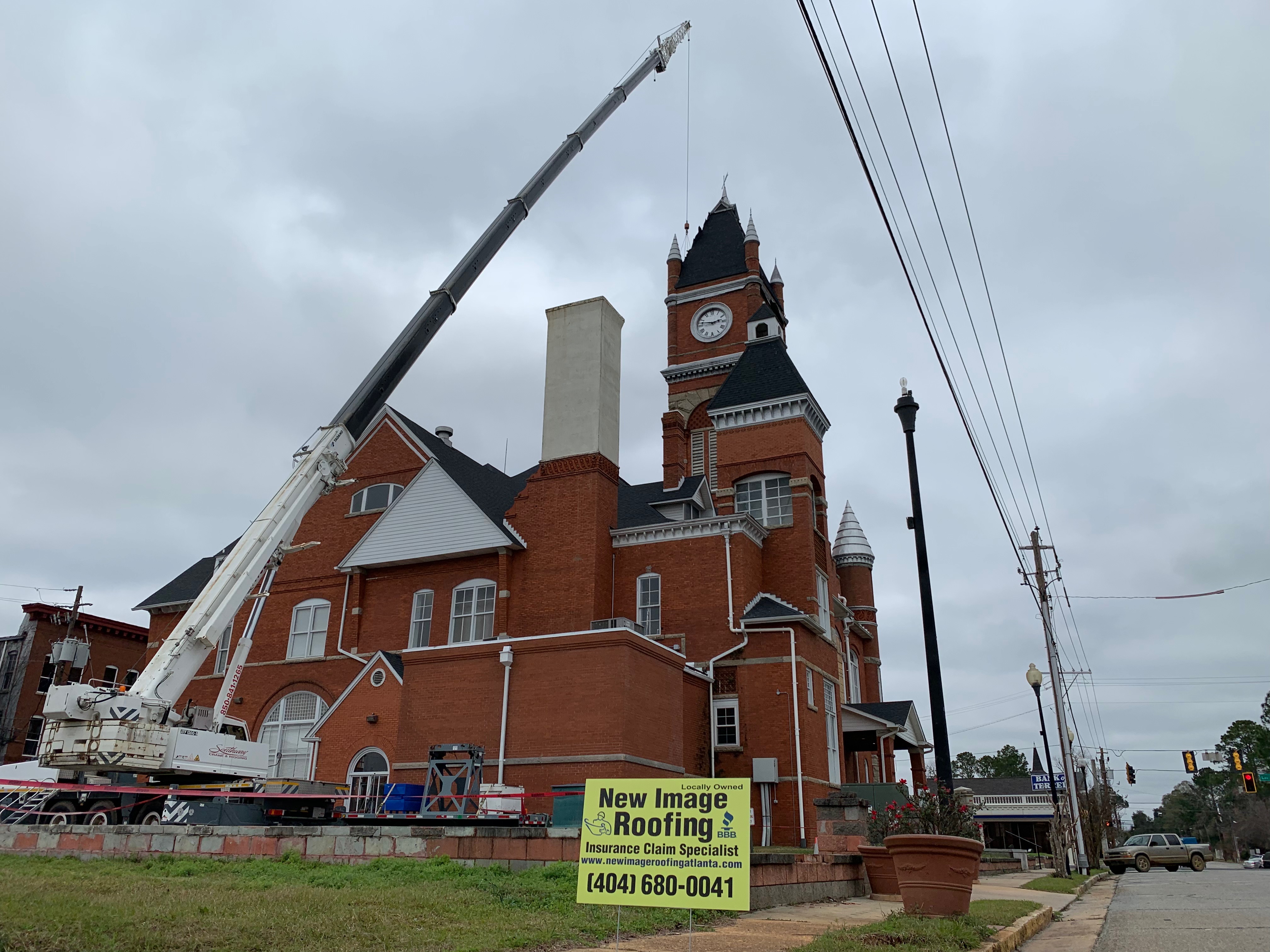 Severe weather commercial flat roof collapse