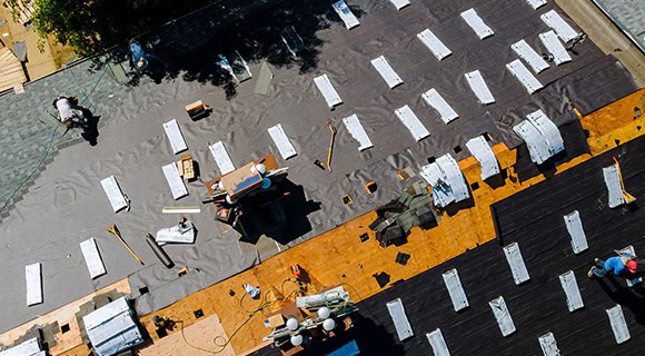 Commercial apartment building replacement process asphalt shingle roofing