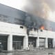 commercial building and roof fire
