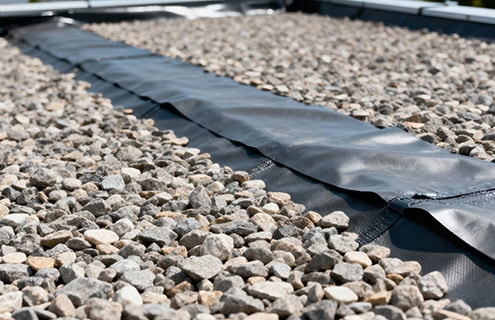 ballast system low slope membrane roof