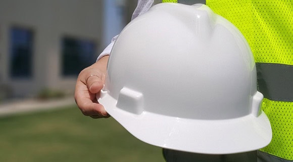 Residential roofing safety hard hats