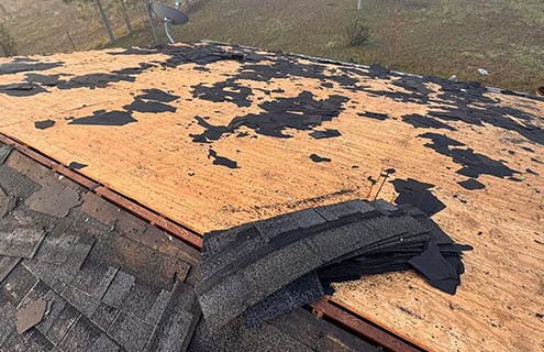 Severe damage detection residential roof