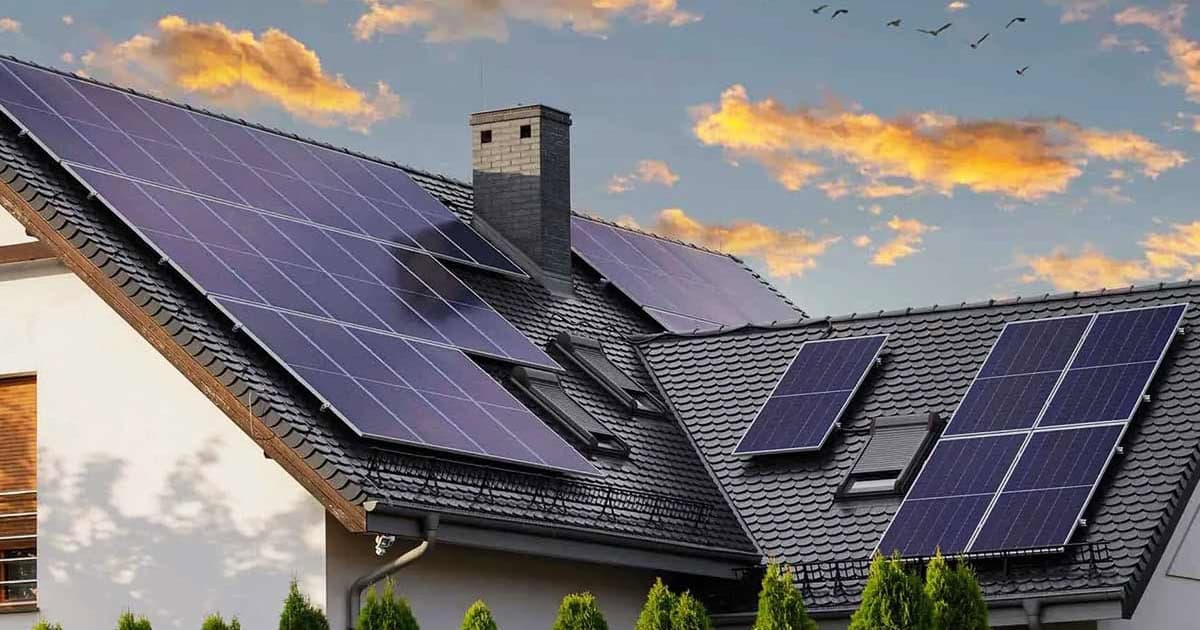 solar panels installed on residential roof