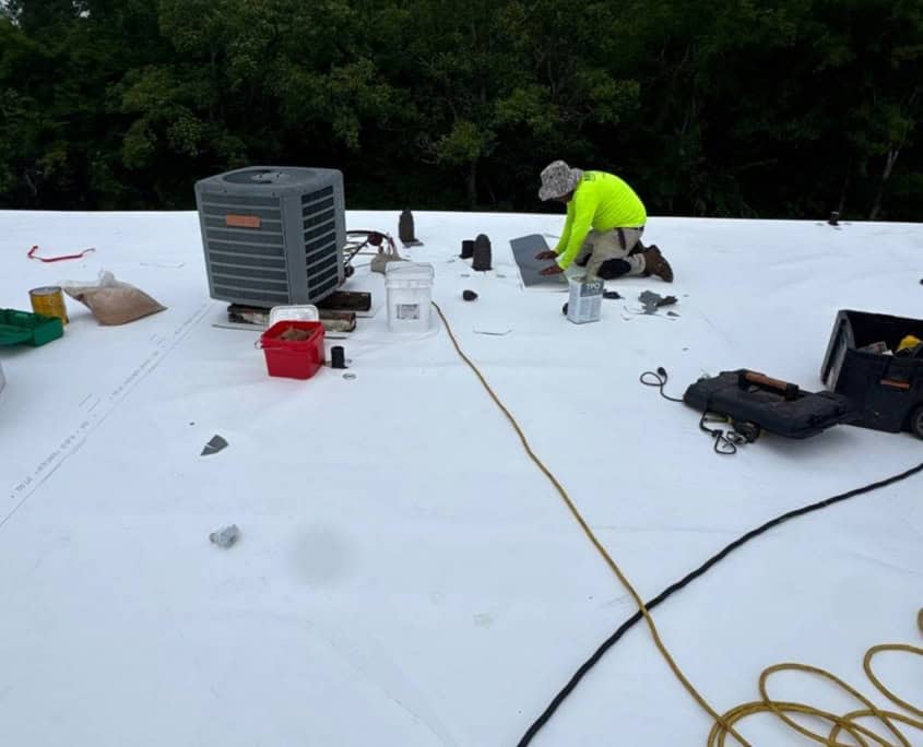 commercial low slope roof replacement
