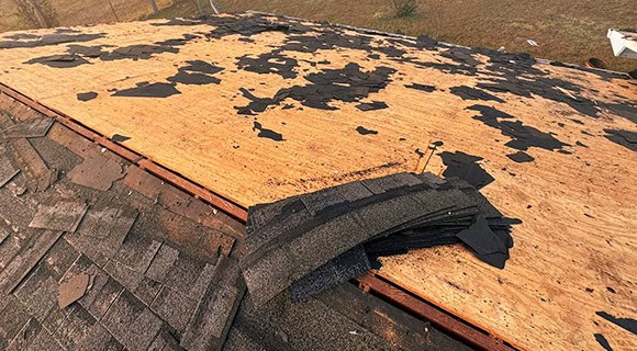 storm damaged roof history records and information